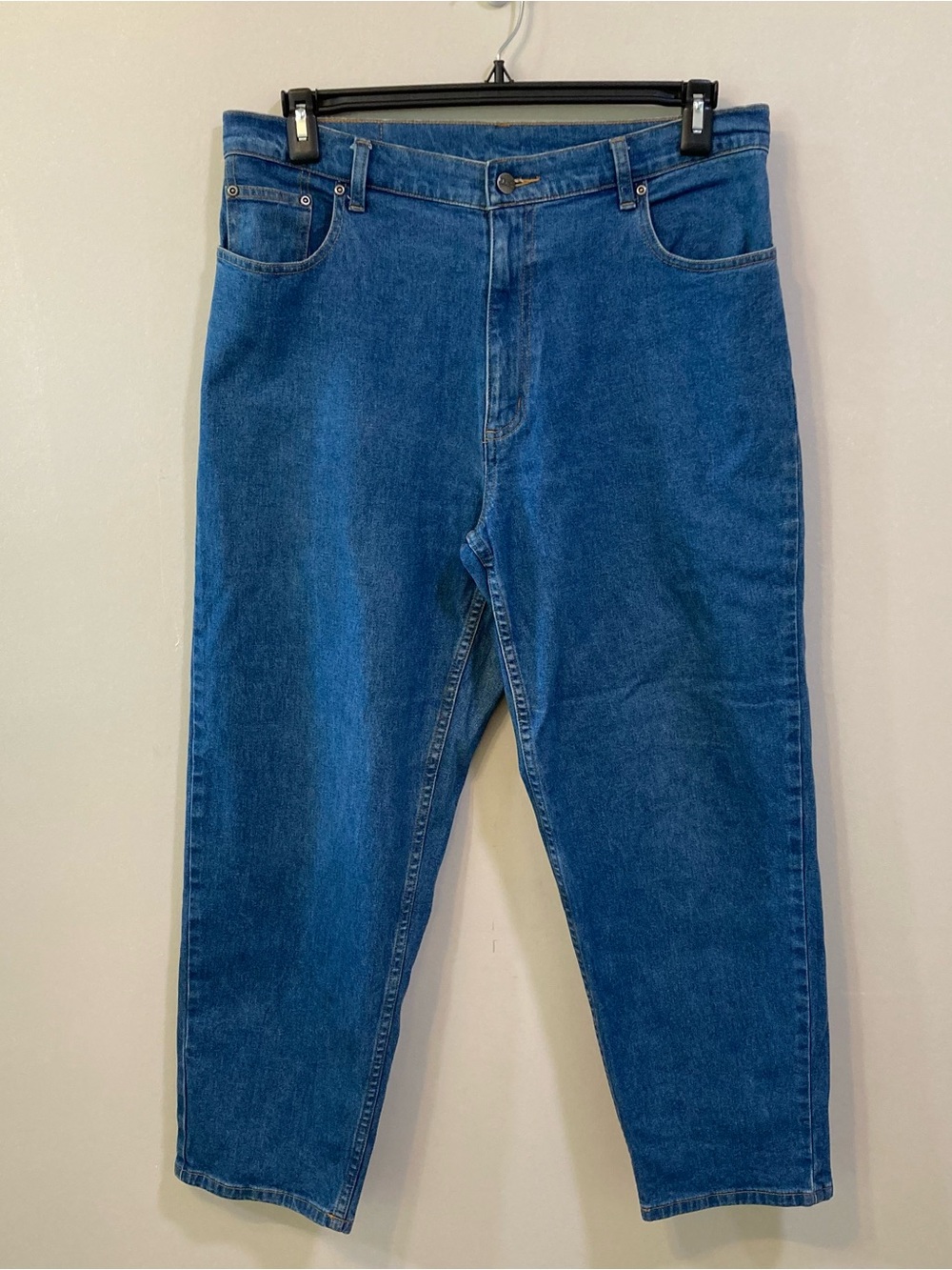 L.L. Bean Womens Denim Jeans Sz 16P Med Wash High Waisted Inseam 27"